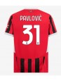 Moške Nogometnih dresov AC Milan Strahinja Pavlovic #31 Domači 2024-25 Kratki rokavi